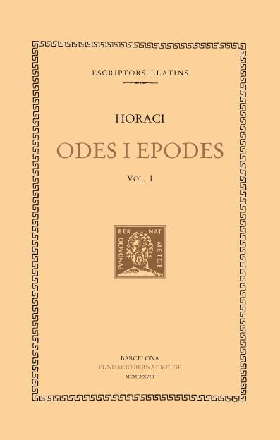 ODES I EPODES, VOL. I | 9788472251359 | HORACI