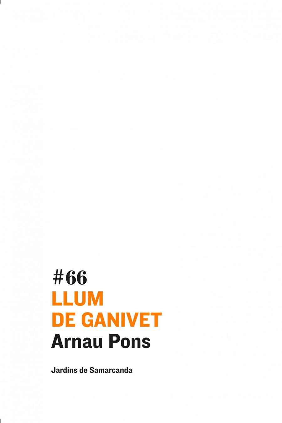 LLUM DE GANIVET | 9788497664530 | ARNAU PONS ROIG