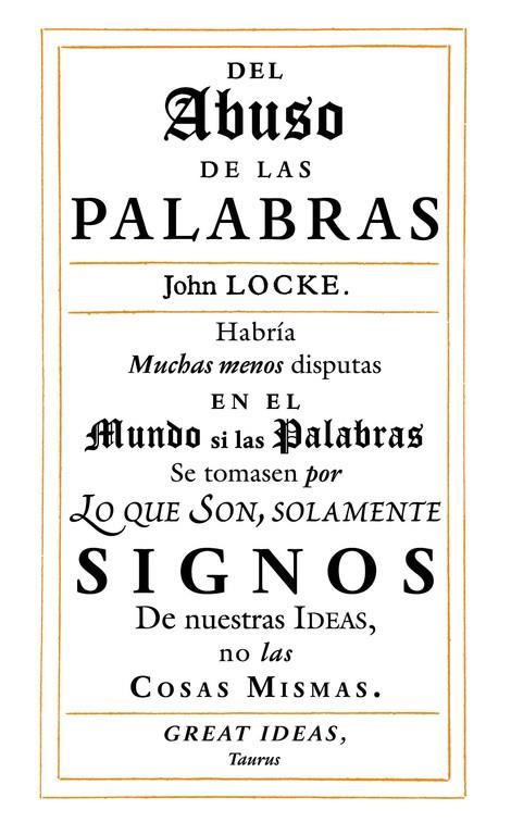 DEL ABUSO DE LAS PALABRAS | 9788430616558 | LOCKE, J.