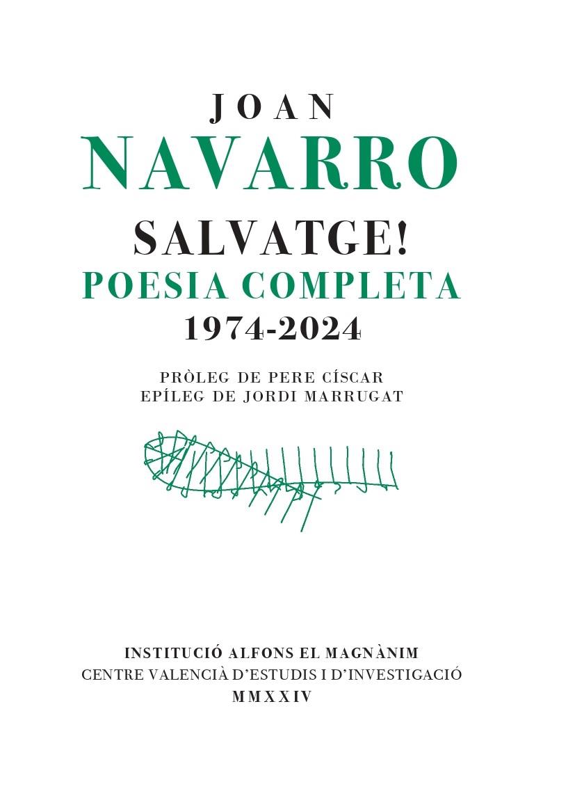 SALVATGE!. POESIA COMPLETA (1974-2024) | 9788411560580 | NAVARRO TERCERO, JOAN