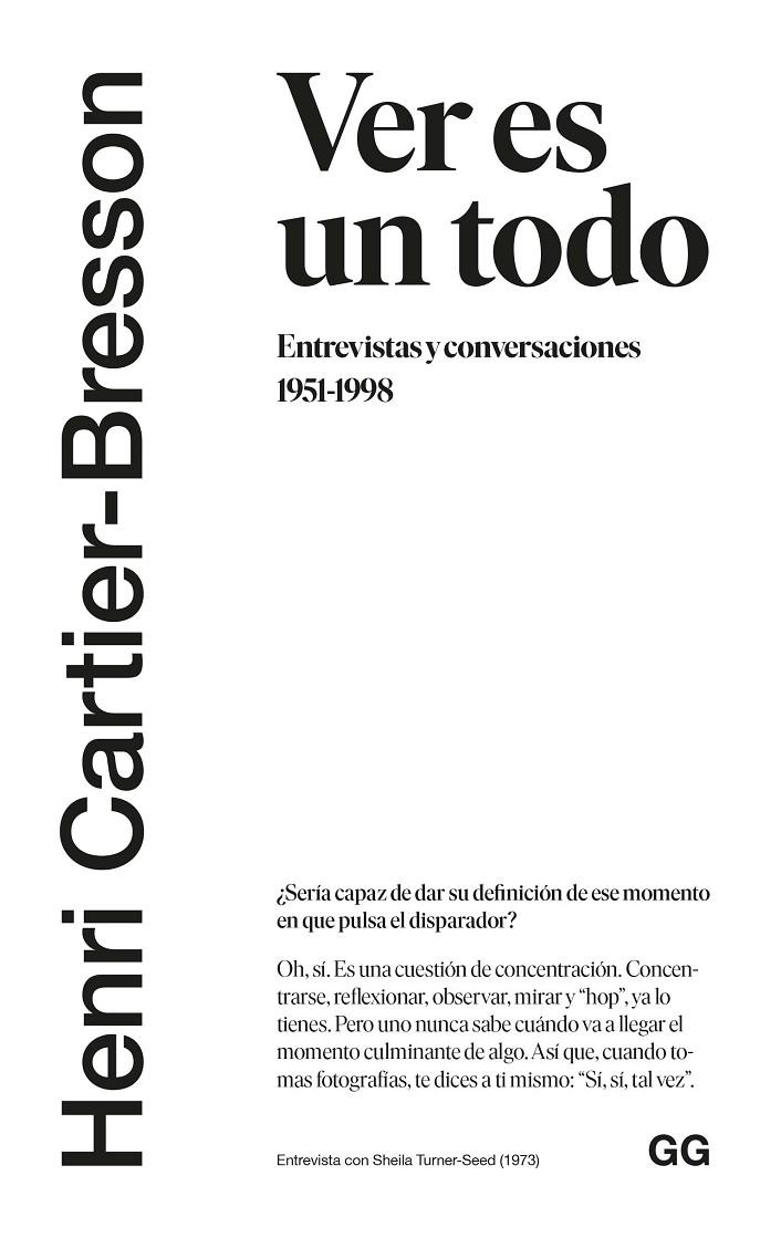 VER ES UN TODO | 9788425227578 | CARTIER-BRESSON, HENRI